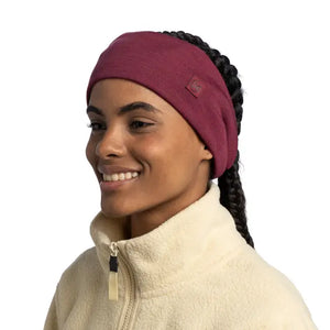 bandeau headband buff laine wool merino merinos solid Tibetan red