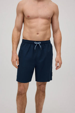 maillot de bain bord short homme bleu marine navy blue natation beach plage swimming