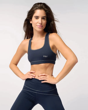 Brassière de yoga navy/silver ANAHATA