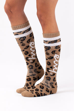 CHAUSSETTES SOCKS EIVY SKI SKIING CHEERLEADER leopard WOOL LAINE