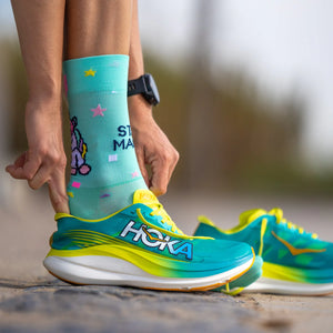 chaussettes running sporcks stay magic licorne vert