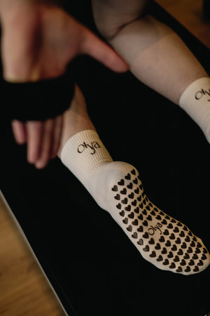 chaussettes antidérapantes olya grip socks pilates yoga olya