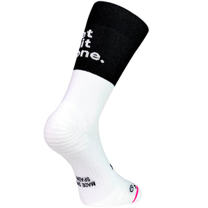 chaussettes socks running run course get shit done Sporcks noir blanc