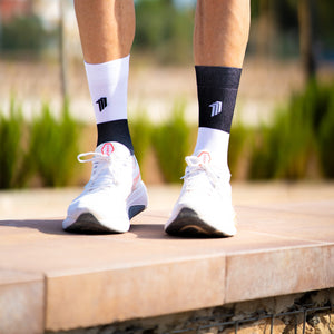 chaussettes socks running run course get shit done Sporcks noir blanc