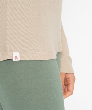 T-shirt manches longues yoga Mauna beige
