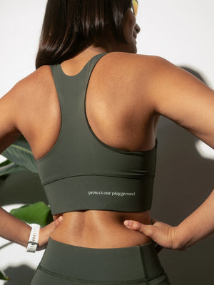 brassiere kaki level up circle sportswear running
