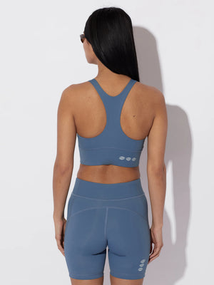 brassiere level up circle sportswear storm blue running fitness yoga pilates