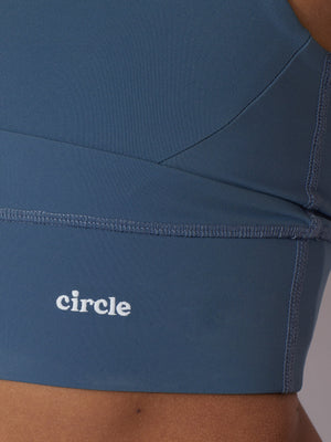 brassiere level up circle sportswear storm blue running fitness yoga pilates