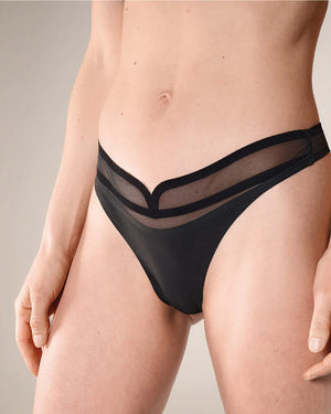 string 19 Hastko sport lingerie noir black