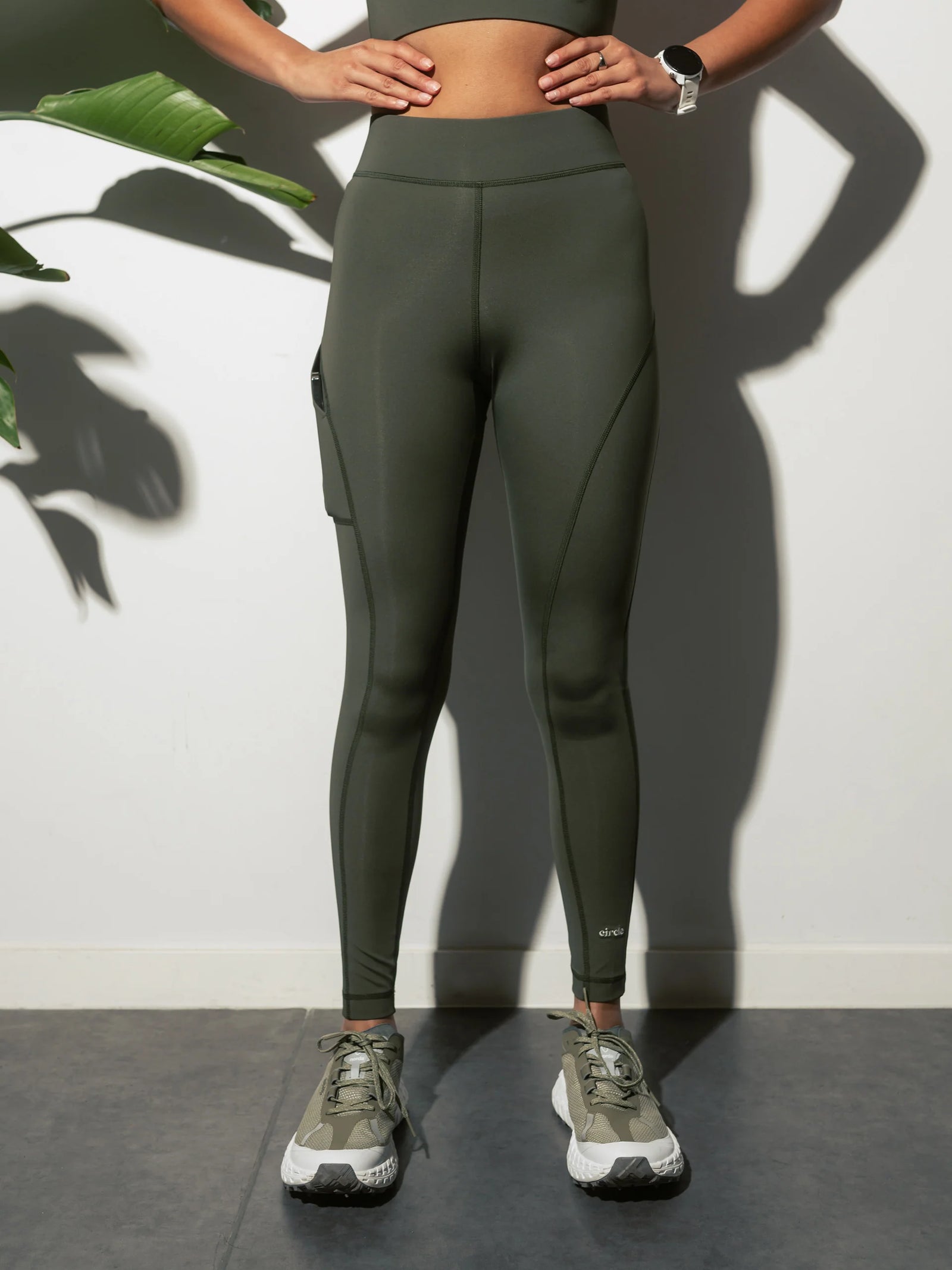 legging get in shape circle sportswear moss kaki