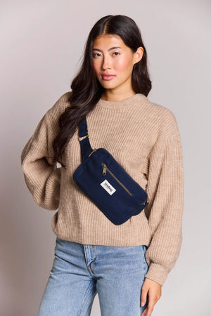sac banane hindbag harry bleu marine navy blue