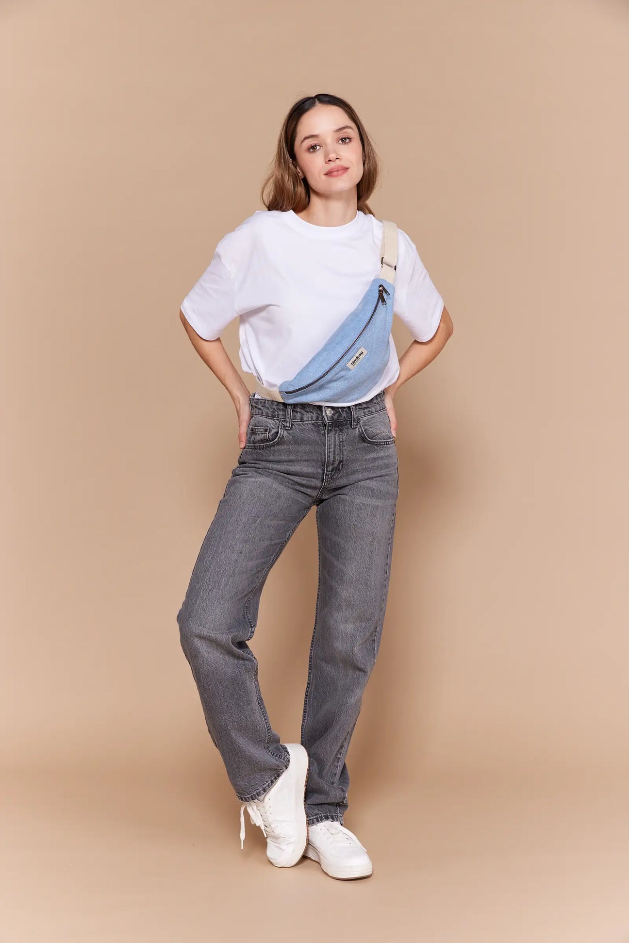 sac banane Olivia Hindbag denim bleu