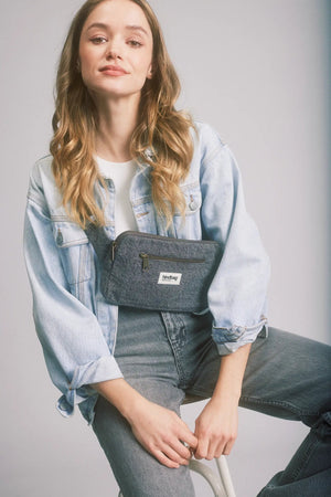 sac banane hindbag harry denim gris
