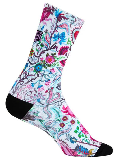 chaussettes socks velo cyclisme cycling cycology Frida white blanc