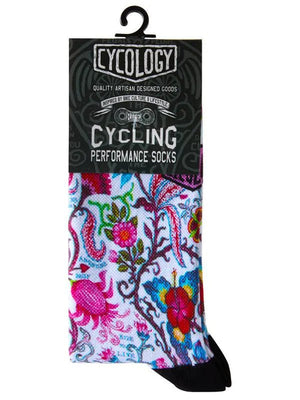 chaussettes socks velo cyclisme cycling cycology Frida white blanc