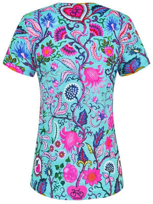 t-shirt running cycling velo cyclisme cycology secret garden aqua