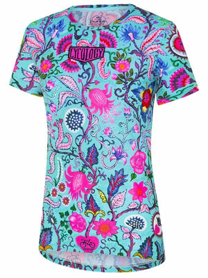 t-shirt running cycling velo cyclisme cycology secret garden aqua