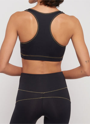 Brassière de yoga noir/gold ANAHATA
