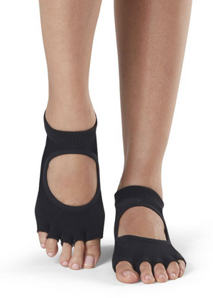 chaussettes de pilates anti-dérapantes noires
