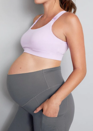Legging de maternité et post natal gris doux