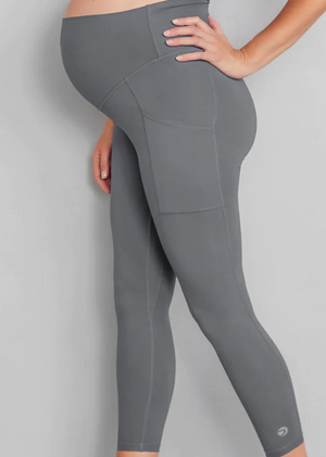 Legging de maternité et post natal gris doux
